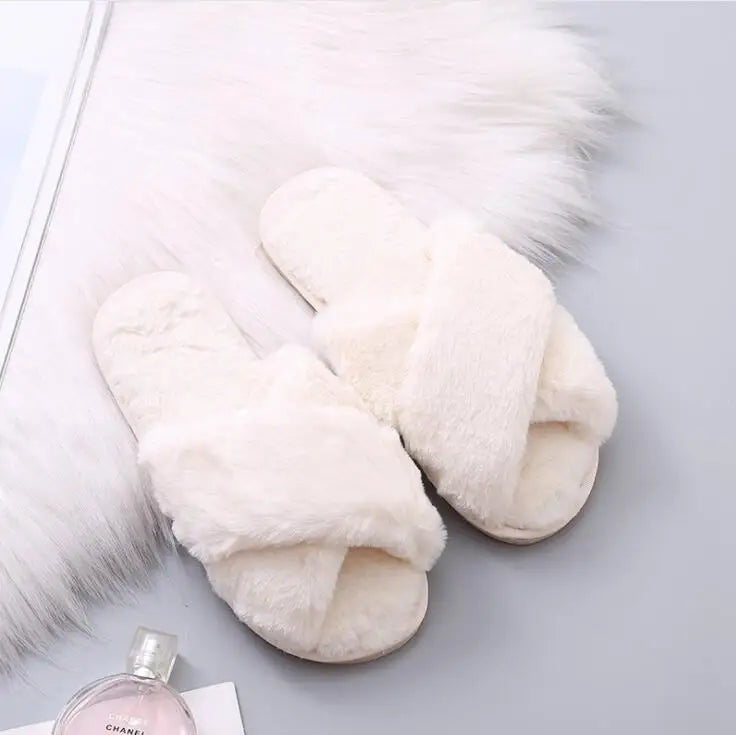 Women Winte House Slippers. Home Furry Slippers