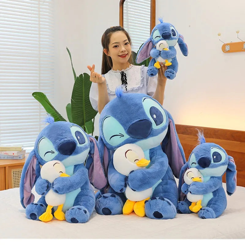 Creatove Stitch Hold Donald Duck Plush Toys Doll Cartoon Anime Disney Pillow Plush Doll Girls Lovely Soothing Birthday Gift Toys