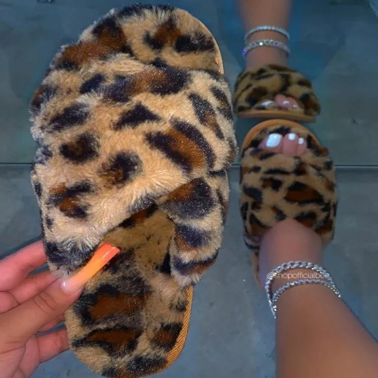 Women Winte House Slippers. Home Furry Slippers