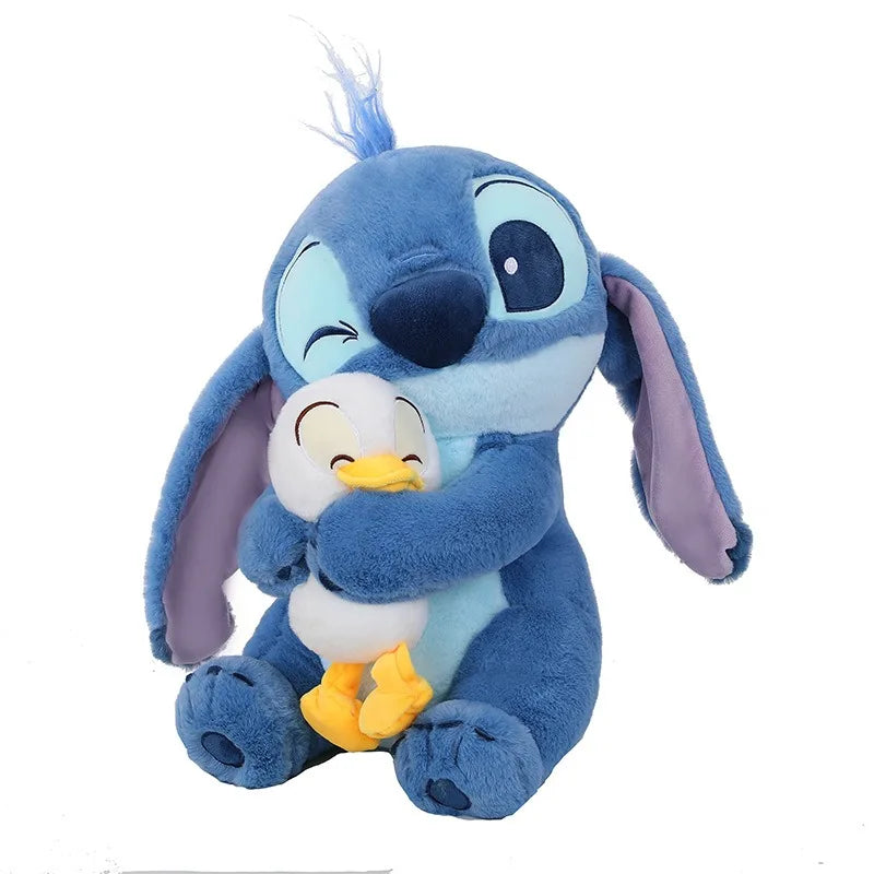 Creatove Stitch Hold Donald Duck Plush Toys Doll Cartoon Anime Disney Pillow Plush Doll Girls Lovely Soothing Birthday Gift Toys