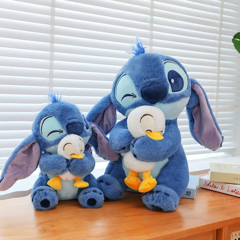 Creatove Stitch Hold Donald Duck Plush Toys Doll Cartoon Anime Disney Pillow Plush Doll Girls Lovely Soothing Birthday Gift Toys