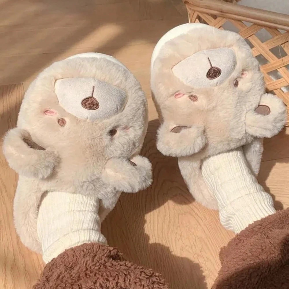 Cute Bear Winter  Women Slipper