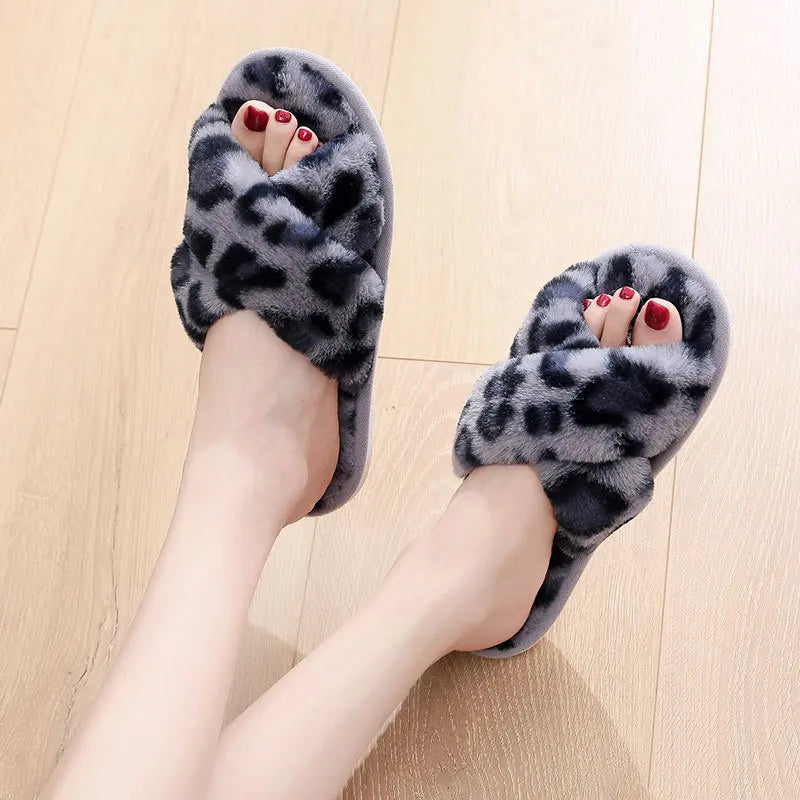 Women Winte House Slippers. Home Furry Slippers